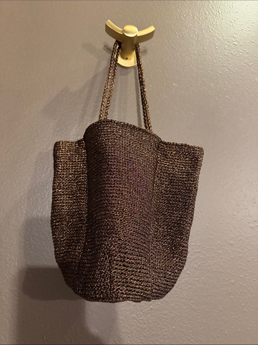 Zara METALLIC BUCKET BAG